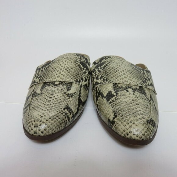 Franco Sarto 9 Malesa Faux Snakeskin Snake Python Slip On Loafer Slide Shoes NEW - Picture 2 of 6